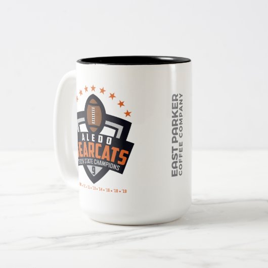 Aledo Bearcat 2019 Staat Champions_2 - 15oz.Tasse Zweifarbige Tasse (Vorderseite Links)