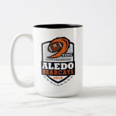 Aledo Bearcats 2019 Staat Champ 9 Zeit - 15oz.Tass Zweifarbige Tasse (Links)