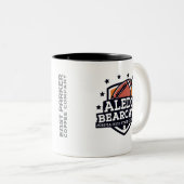 Aledobearcat-Staats-Champion 2018 "Schild" - 11oz. Zweifarbige Tasse (VorderseiteRechts)