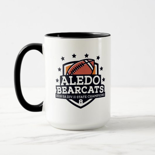 Aledobearcat-Staats-Champion 2018 "Schild" - 15oz. Tasse (Links)