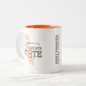 Aledobearcat-Staats-Champion 2018 "St8te" - 11oz. Zweifarbige Tasse (Vorderseite Links)