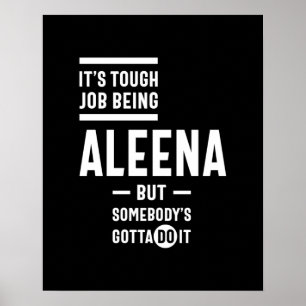 Aleena Personalisiert Name Birthday Poster