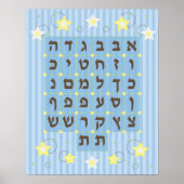 Alef Beis Poster (hellblau) (Vorne)