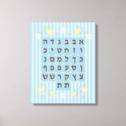 Alef Bet auf Leinwand (Vorderseite)