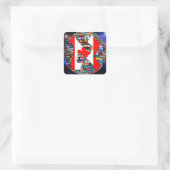 Alef Flag Quadratischer Aufkleber (Tasche)