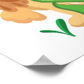 Alef Hebrew Aleph Bet (Alphabet) Lion Print Poster (Ecke)