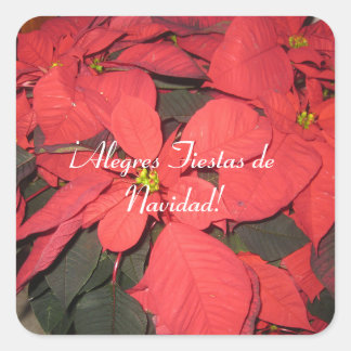 Alegres Fiestas de Navidad, Quadratischer Aufkleber