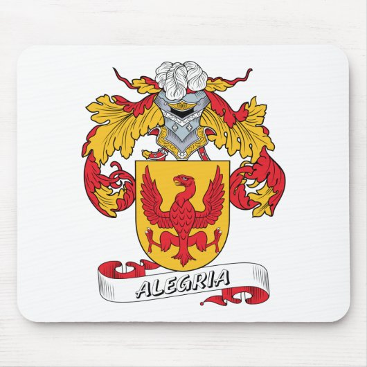 Alegria-Familienwappen Mousepad (Vorne)