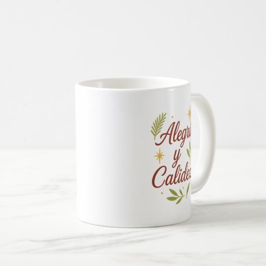 Alegría y Calidez ✨ | Elegant Christmas Design Kaffeetasse (VorderseiteRechts)