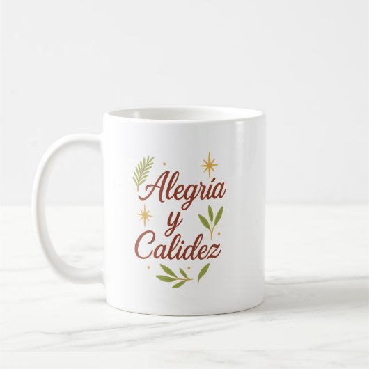 Alegría y Calidez ✨ | Elegant Christmas Design Kaffeetasse (Links)