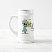 ALEiens Bier Stein Bierglas (Links)