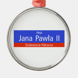 Aleja Jana Pawla II, Warschau, polnischer Silbernes Ornament