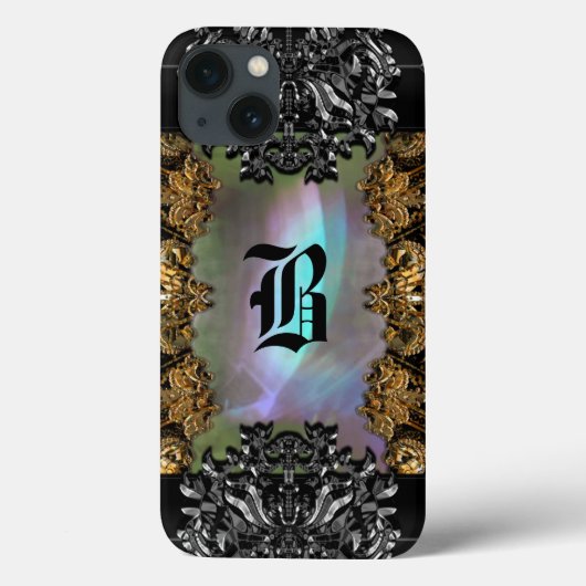 Alembertaine Elegante Baroque Girly Monogram Case-Mate iPhone Hülle (Rückseite)