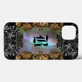 Alembertaine Elegante Baroque Girly Monogram Case-Mate iPhone Hülle (Rückseite (Horizontal))