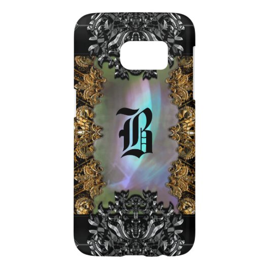 Alembertaine Elegante Baroque Girly Monogram Case-Mate Samsung Galaxy Hülle (Rückseite)