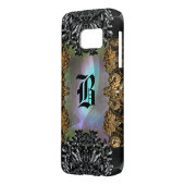 Alembertaine Elegante Baroque Girly Monogram Case-Mate Samsung Galaxy Hülle (Rückseite Links)
