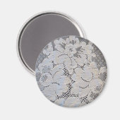 Alencon Lace Floral Magnet (Vorderseite/Rückseite)