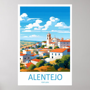 Alentejo Vintage Plakatpark National Reise Skigebi Poster