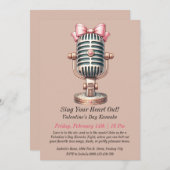 Alentinstag Karaoke Einladung (Vorne/Hinten)