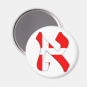 Aleph Dänemark Magnet (Vorderseite/Rückseite)