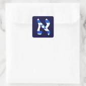 Aleph Israel.png Quadratischer Aufkleber (Tasche)