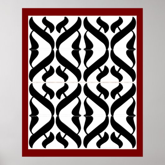 Aleph Symbol Reflection Poster (Vorne)