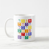 Aleph-Wette (hebräisches Alphabet) - Regenbogen Kaffeetasse (Links)