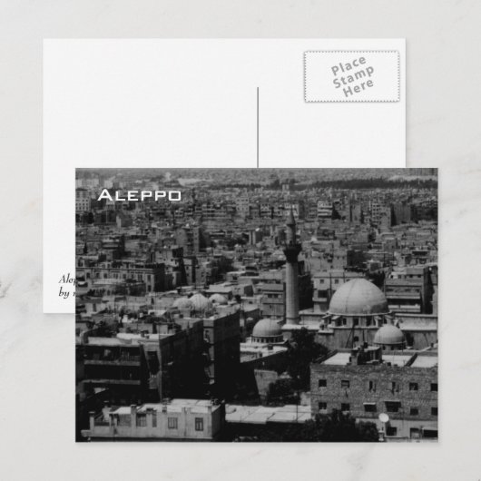 Aleppo Postkarte (Vorne/Hinten)