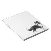 Alert Border Collie Dog Notepad Notizblock (angewinkelt)