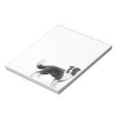 Alert Border Collie Dog Notepad Notizblock (Rotiert)