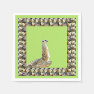 Alert Meerkat Gerahmt von Meerkats, Serviette