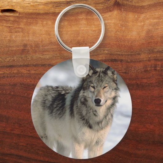 Alert Wolf Schlüsselanhänger (Vorderseite)