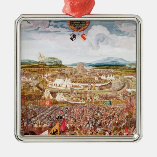 Alesia belagerte durch Julius Cäsar Ornament Aus Metall (Vorne)