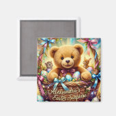 ALESSANDRA ~ Oster-Teddybär ~ Magnet (Vorderseite/Rückseite)