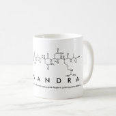 Alessandra-Peptidnamen-Tasse Kaffeetasse (VorderseiteRechts)