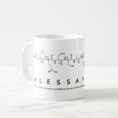 Alessandra-Peptidnamen-Tasse Kaffeetasse (Vorderseite Links)