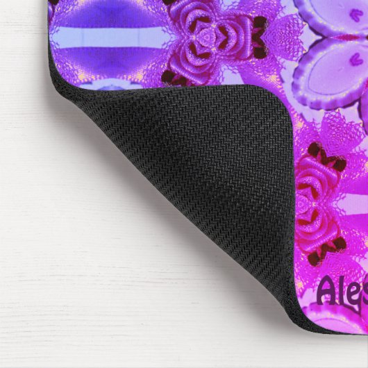 ALESSANDRA ~Ribbons Bows Pattern ~ Personalisiert Mousepad (Ecke)