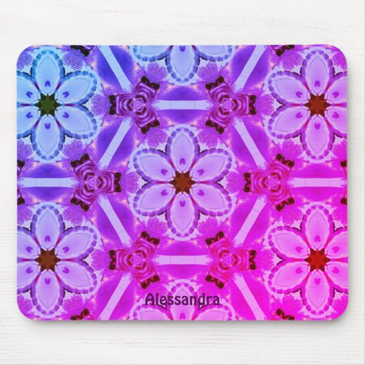 ALESSANDRA ~Ribbons Bows Pattern ~ Personalisiert Mousepad (Vorne)