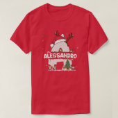Alessandro Christmas w Alessandro Name für lustig T-Shirt (Design vorne)