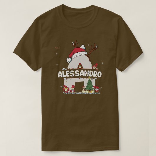 Alessandro Christmasw Alessandro Name für lustige T-Shirt (Design vorne)