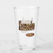 Alessandro-Logo mit Pizza, Glas (Vorderseite)