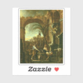 Alessandro Magnasco - Christus und die Samariter W Aufkleber (Blatt)