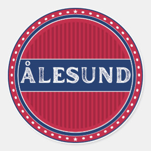 Ålesund City Pride Emblem – Norwegische Identität Runder Aufkleber