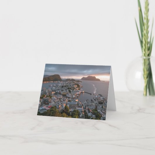 Alesund Norwegen Karte (Vorderseite)