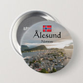 Alesund Norwegen Souvenir Button (Vorne & Hinten)