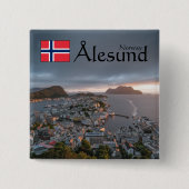 Alesund Norwegen Souvenir Button (Vorderseite)