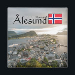 Alesund Norwegen Souvenir Magnet<br><div class="desc">Reisen Foto Ålesund,  die Jugendstilstadt an der norwegischen Küste,  Skandinavien. Foto © Sebastian Wurm.</div>