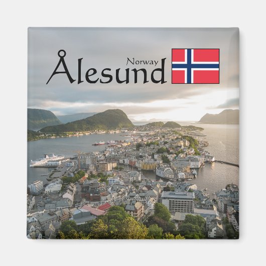 Alesund Norwegen Souvenir Magnet (Vorne)
