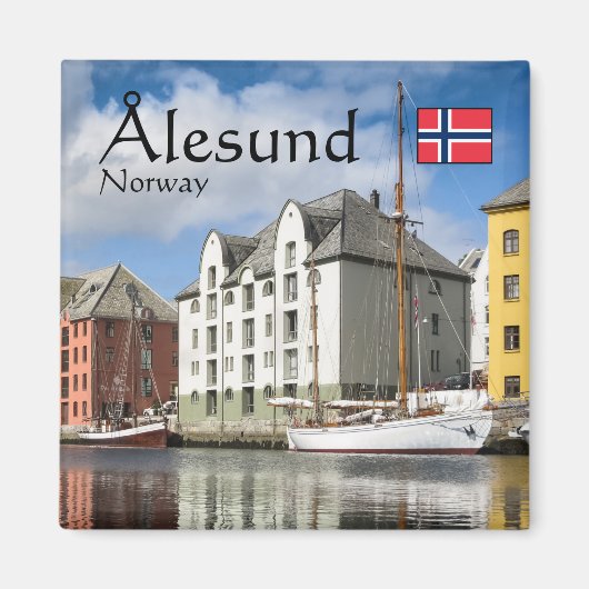 Alesund Norwegen Souvenir Magnet (Vorne)