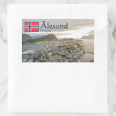 Alesund Norwegen Souvenir Rechteckiger Aufkleber (Tasche)